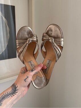 Jimmy Choo Women's Gold and Silver Sandal